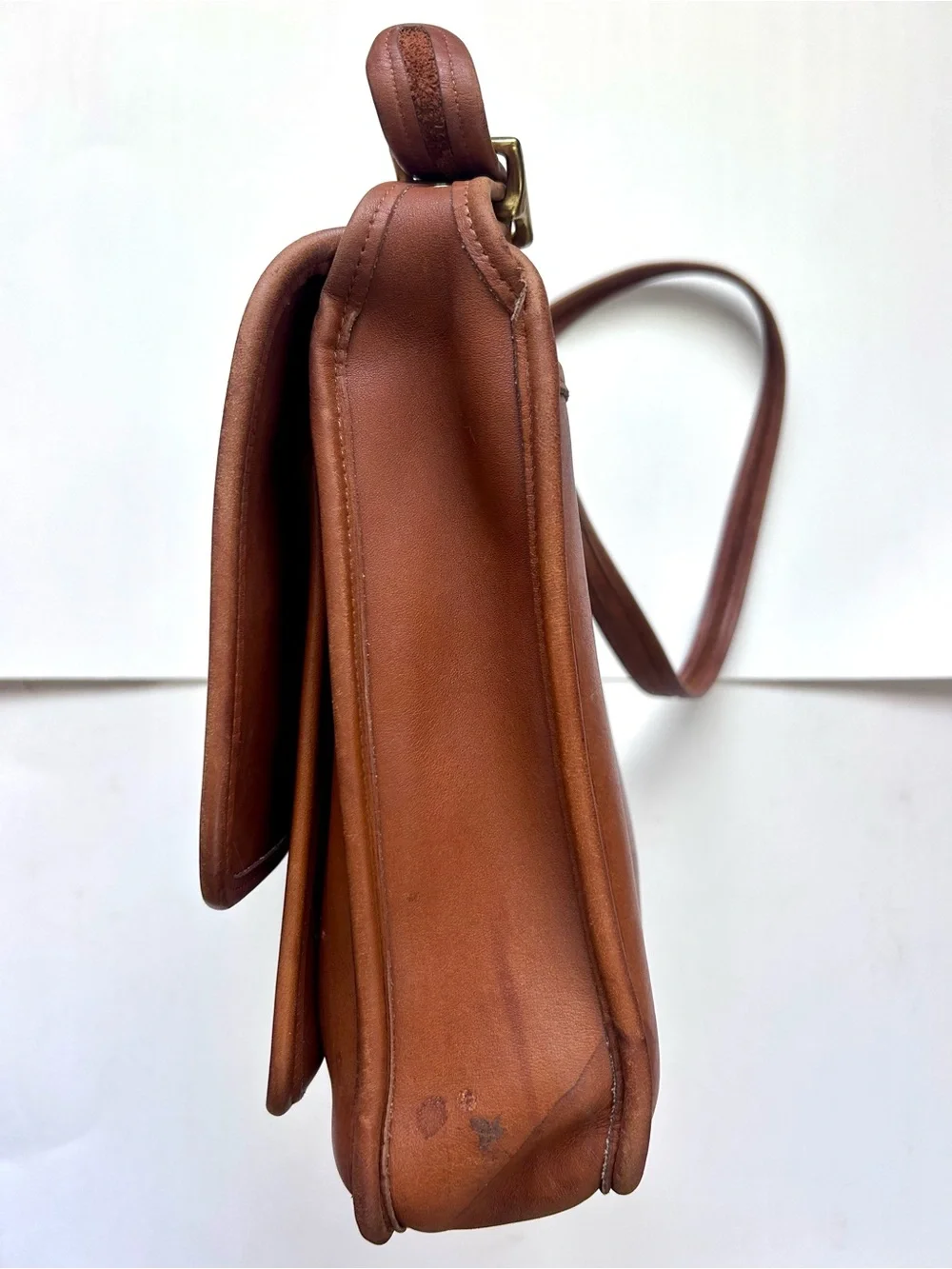 Vintage 1990s Coach Metropolitan Messenger Briefcase Bag  #5180 British Tan
